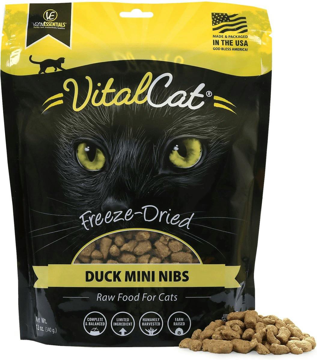 Bottomless Vital Essentials Duck Mini Nibs Freeze Dried Cat